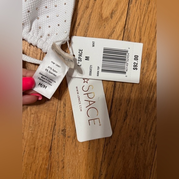L*Space White Domino Stud Kara Top - Picture 4 of 5